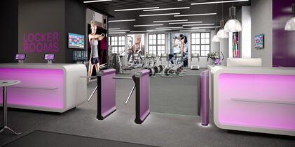 Grâce à nos produits mTripod et mSwing, l'entrée des clubs de sport se transforme en carte de visite.
